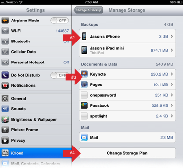 Manage iCloud storage